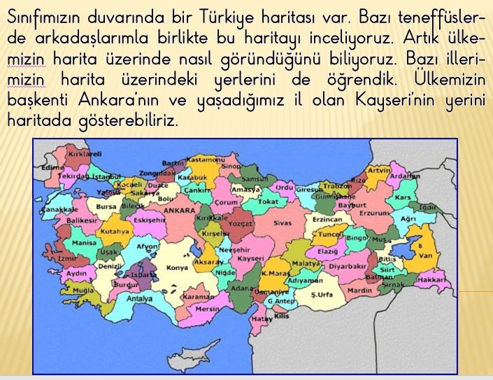 Hayat Bilgisi - Türkiye'nin yeri sunusu