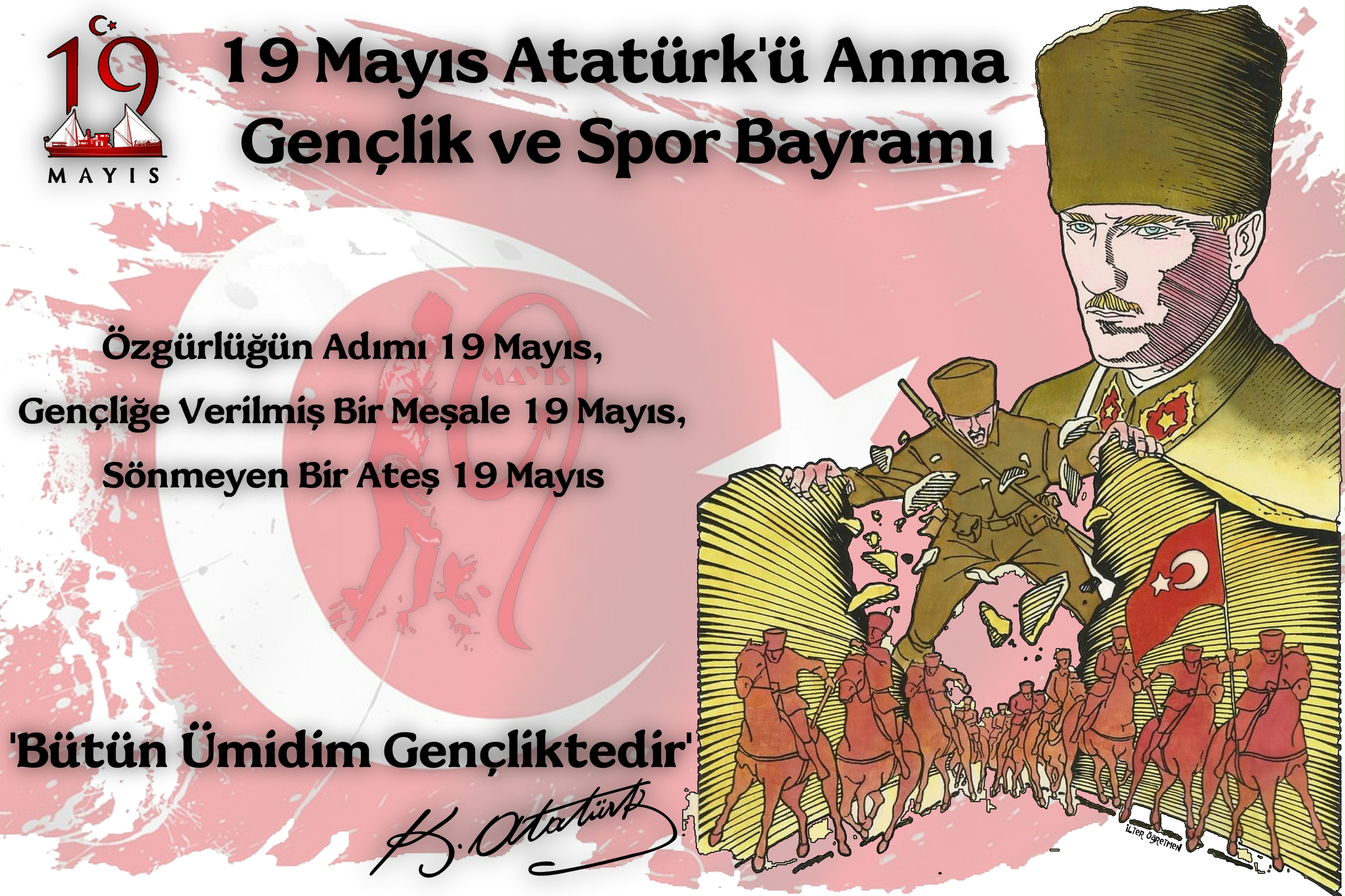 19 Mayıs Atatürk'ü Anma, Gençlik ve Spor Bayramı Poster