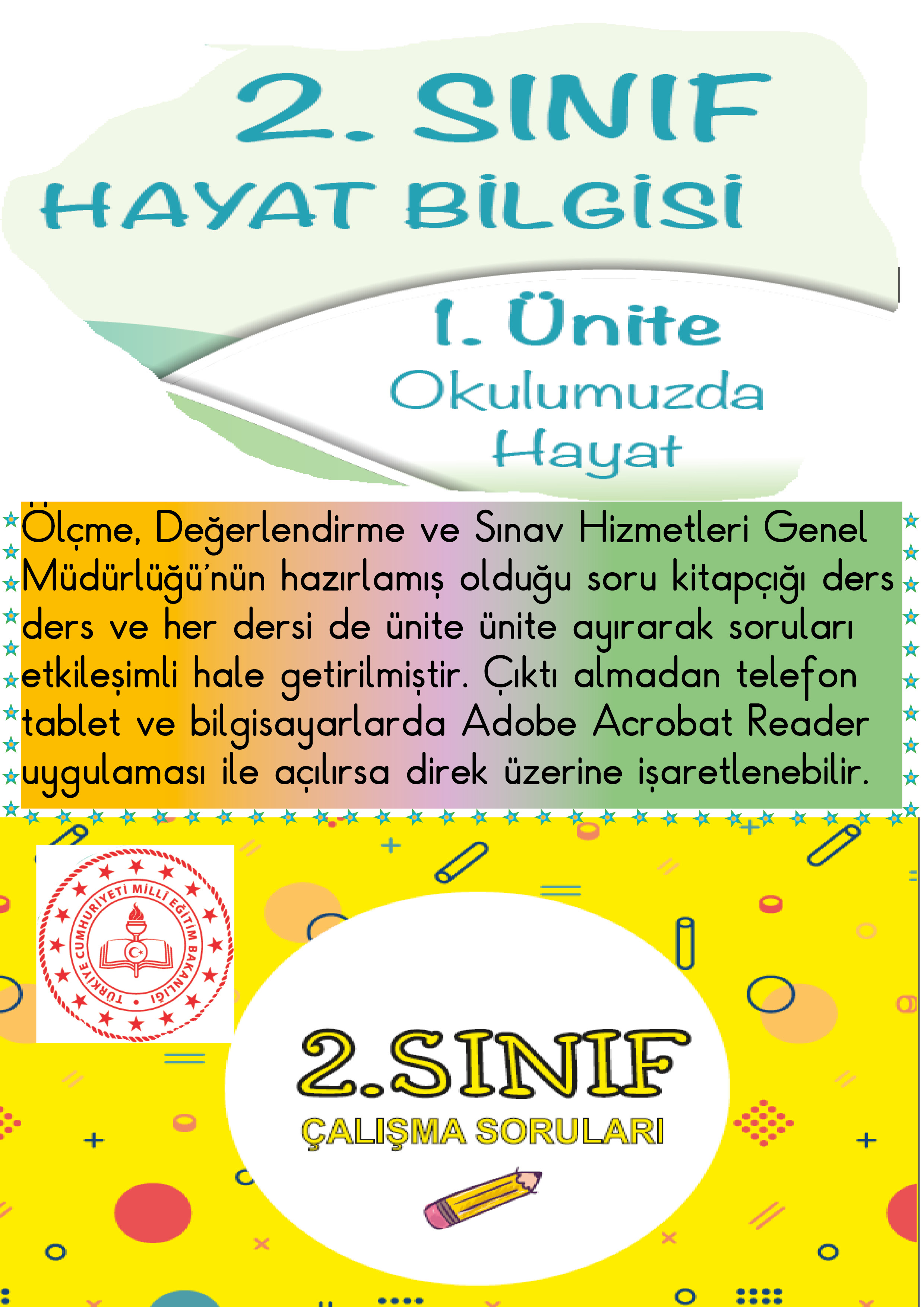 ETKİLEŞİMLİ 2.SINIF HAYAT BİLGİSİ 1.ÜNİTE MEB ÖDSGM ÇALIŞMA SORULARI