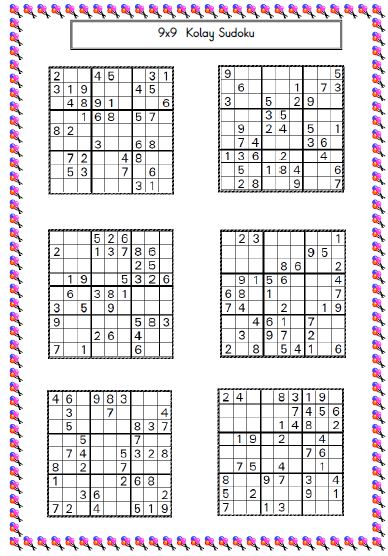 Sudoku Kolay 4 (9x9)