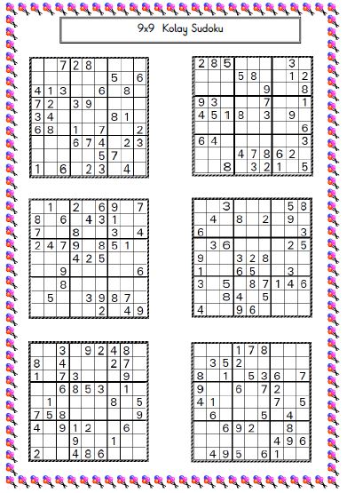 Sudoku Kolay 2 ( 9x9 )