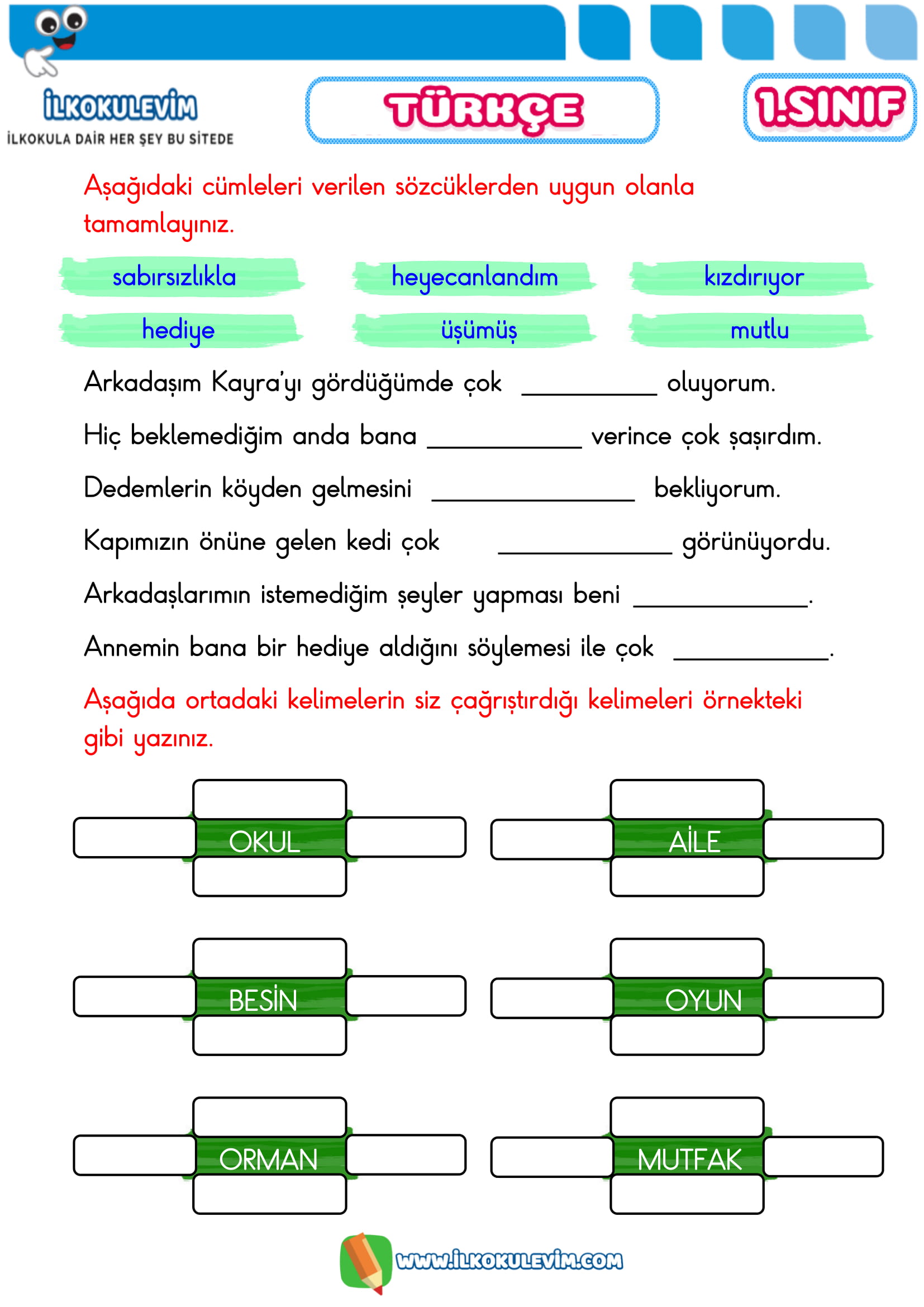 1.SINIF 08 NİSAN 2020 ETKİNLİKLERİ