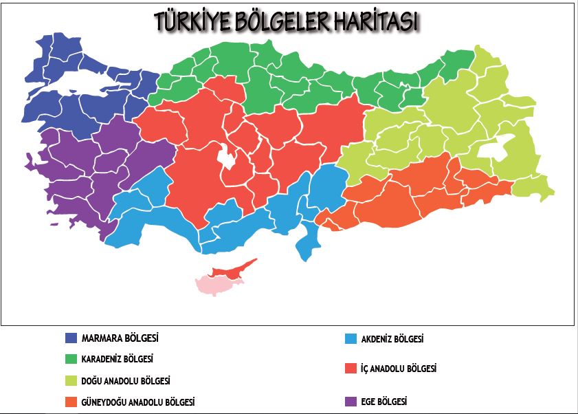 Türkiye Bölgeler Haritası Pano Çalışması