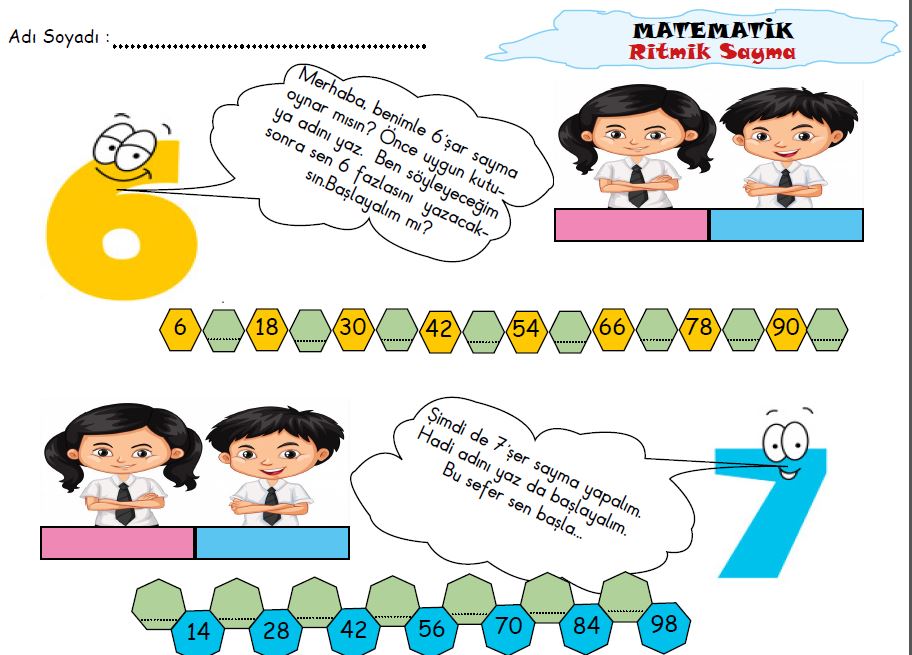 ETKİLEŞİMLİ OYUNLAŞTIRILMIŞ RİTMİK SAYMA(6,7,8,9) ETKİNLİĞİ
