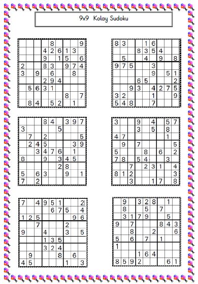Sudoku Kolay 1 ( 9x9 )