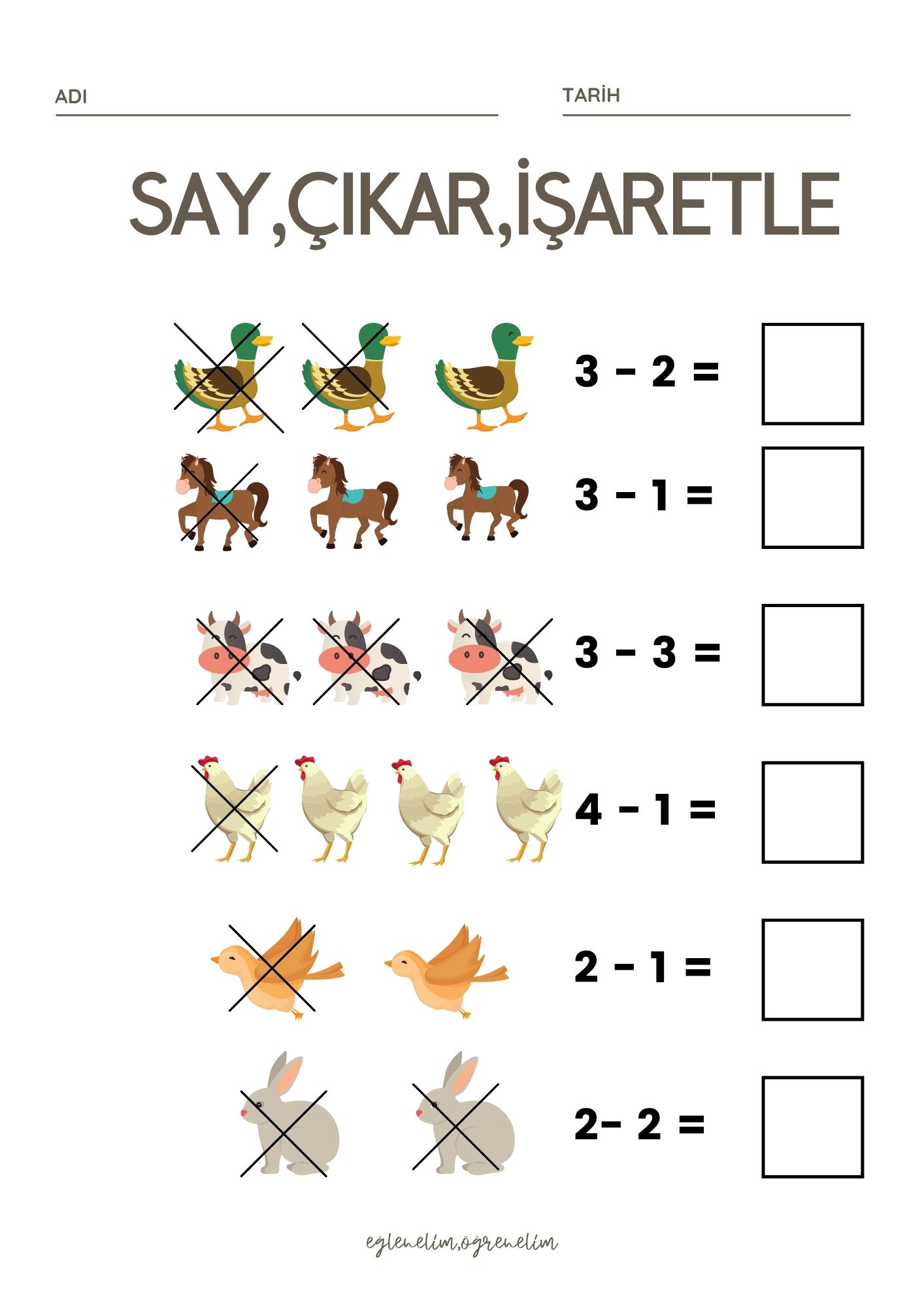 Say,Çıkar,İşaretle 2