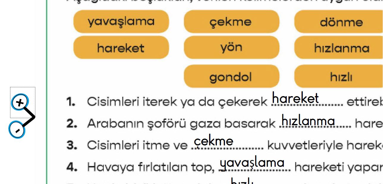 CANLI DERS İÇİN ETKİLEŞİMLİ FEN BİLİMLERİ HAREKET VE KUVVET(Açıklama.)