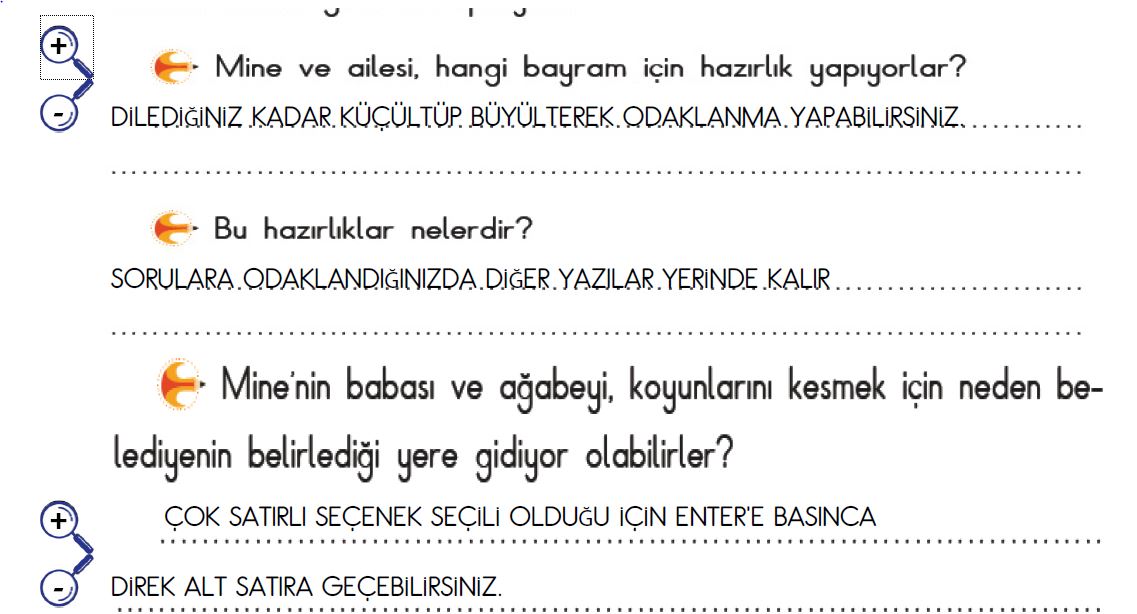 CANLI DERS TÜRKÇE DERİ METNİ ETKİNLİKLERİ(RESİMLERİ İNCELE)(AÇIKLAMA O