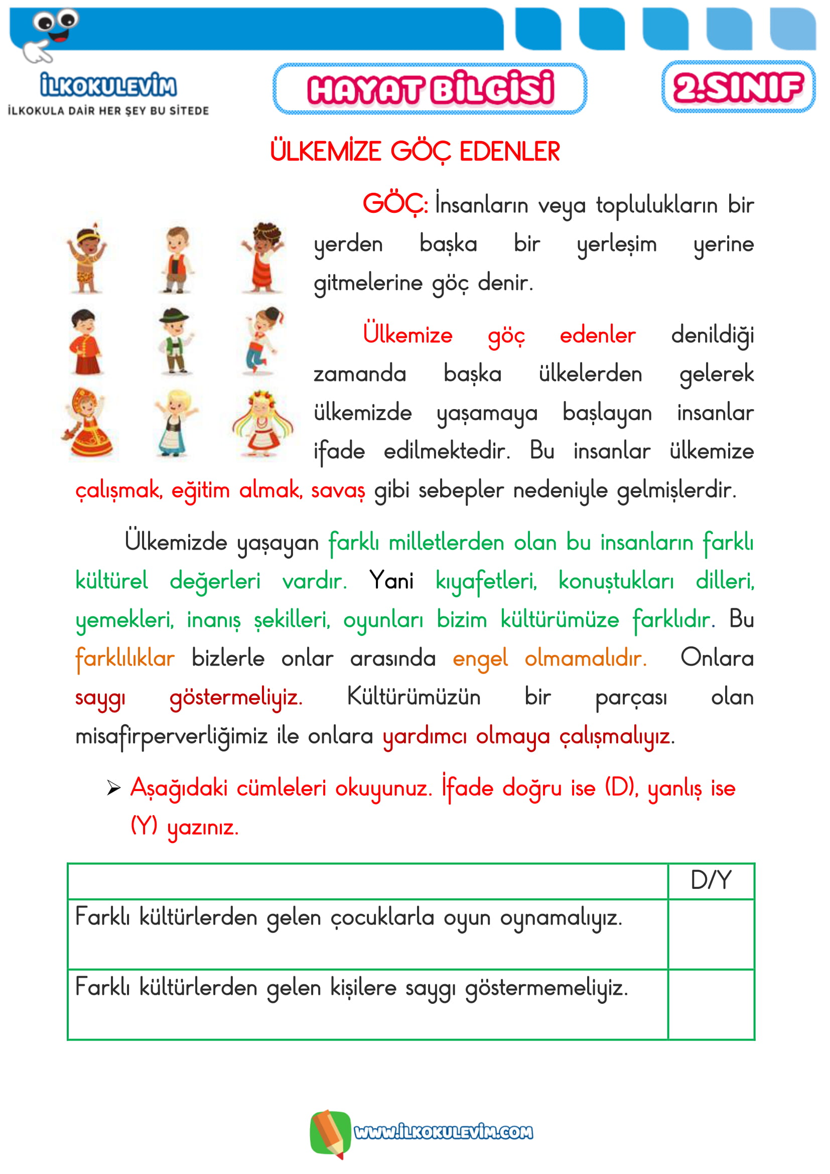 2.Sınıf 14 Nisan 2020 Hayat Bilgisi-Matematik Etkinlikleri