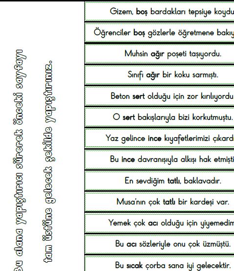 4.SINIF GERÇEK VE MECAZ ANLAM İNTERAKTİF DEFTER ÇALIŞMASI