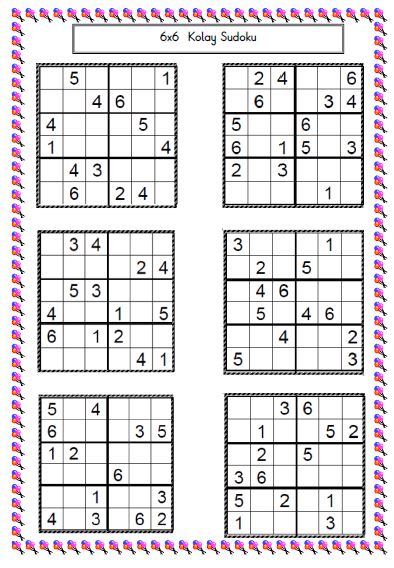 Sudoku 1 ( 6x6)