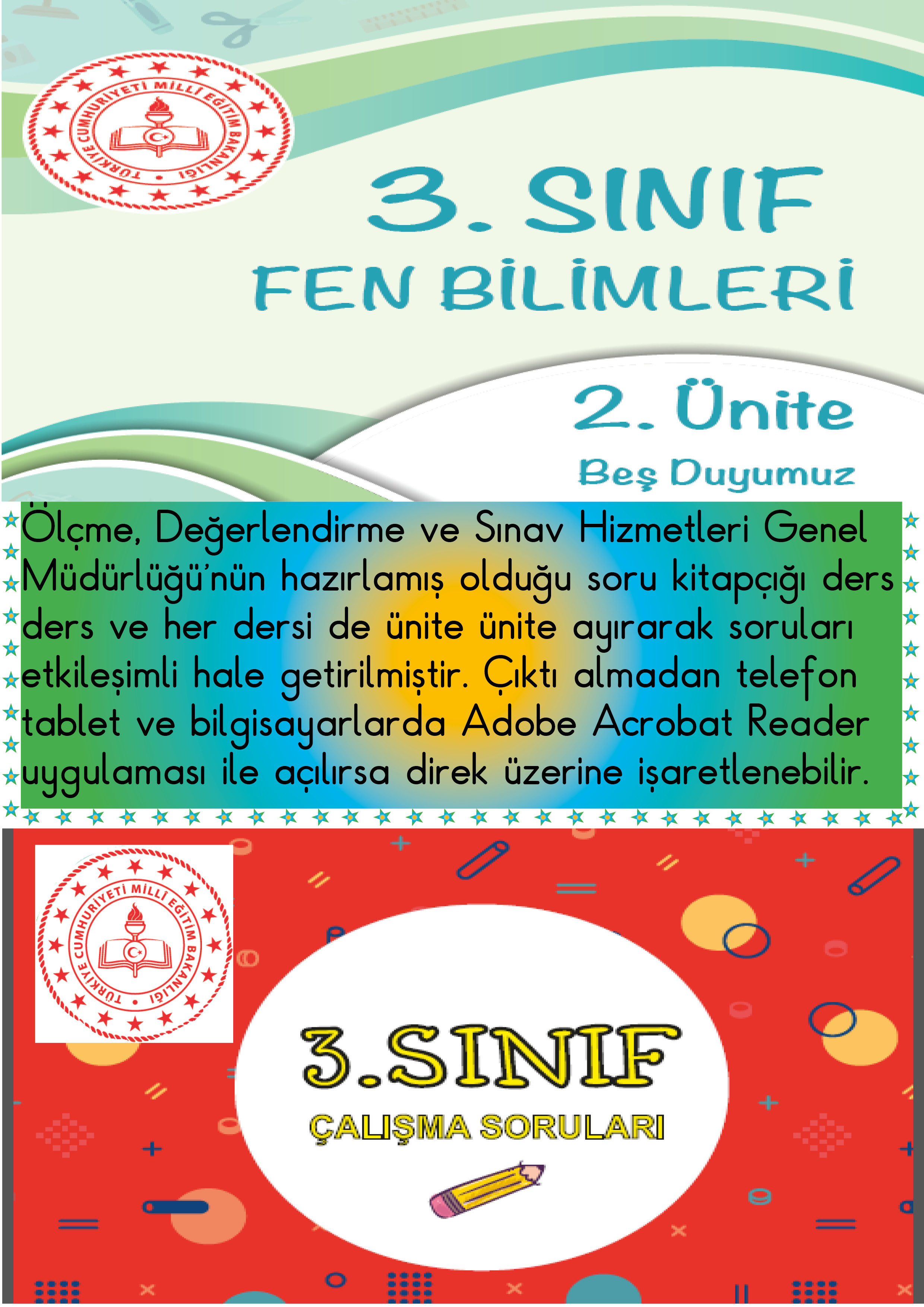 ETKİLEŞİMLİ FEN BİLİMLERİ 2.ÜNİTE MEB ÖDSGM ÇALIŞMA SORULARI