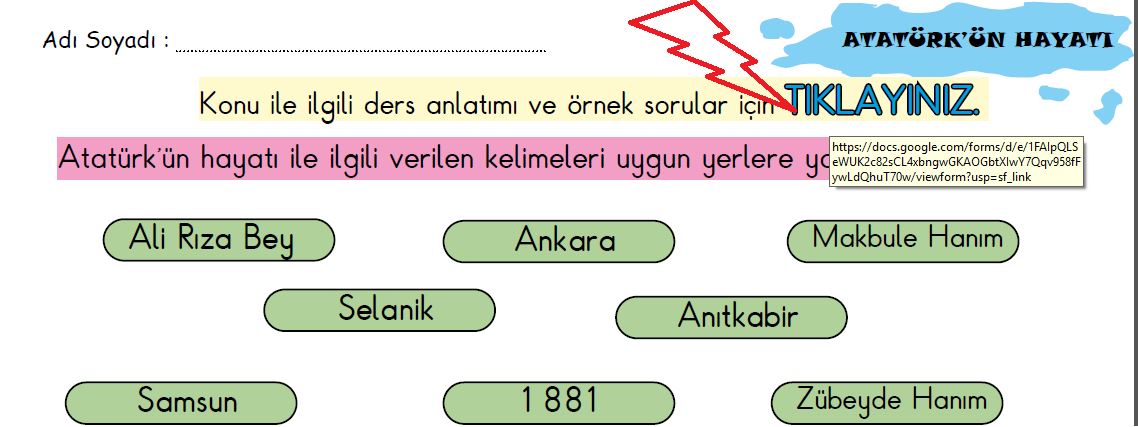 ETKİLEŞİMLİ TELAFİ EĞİTİMİ ETKİNLİĞİ +GOOGLE FORM DESTEKLİ
