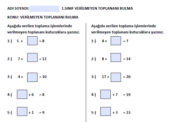 ETKİLEŞİMLİ VERİLMEYEN TOPLANANI BULMA