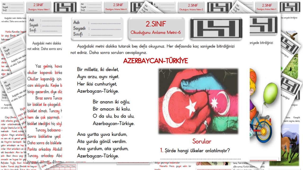 AZERBAYCAN-TÜRKİYE (2.Sınıf Okuduğunu Anlama Metni-6)