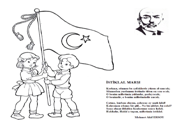 İstiklal Marşı'nın Kabulü Boyama Sayfaları - 5 Sayfa