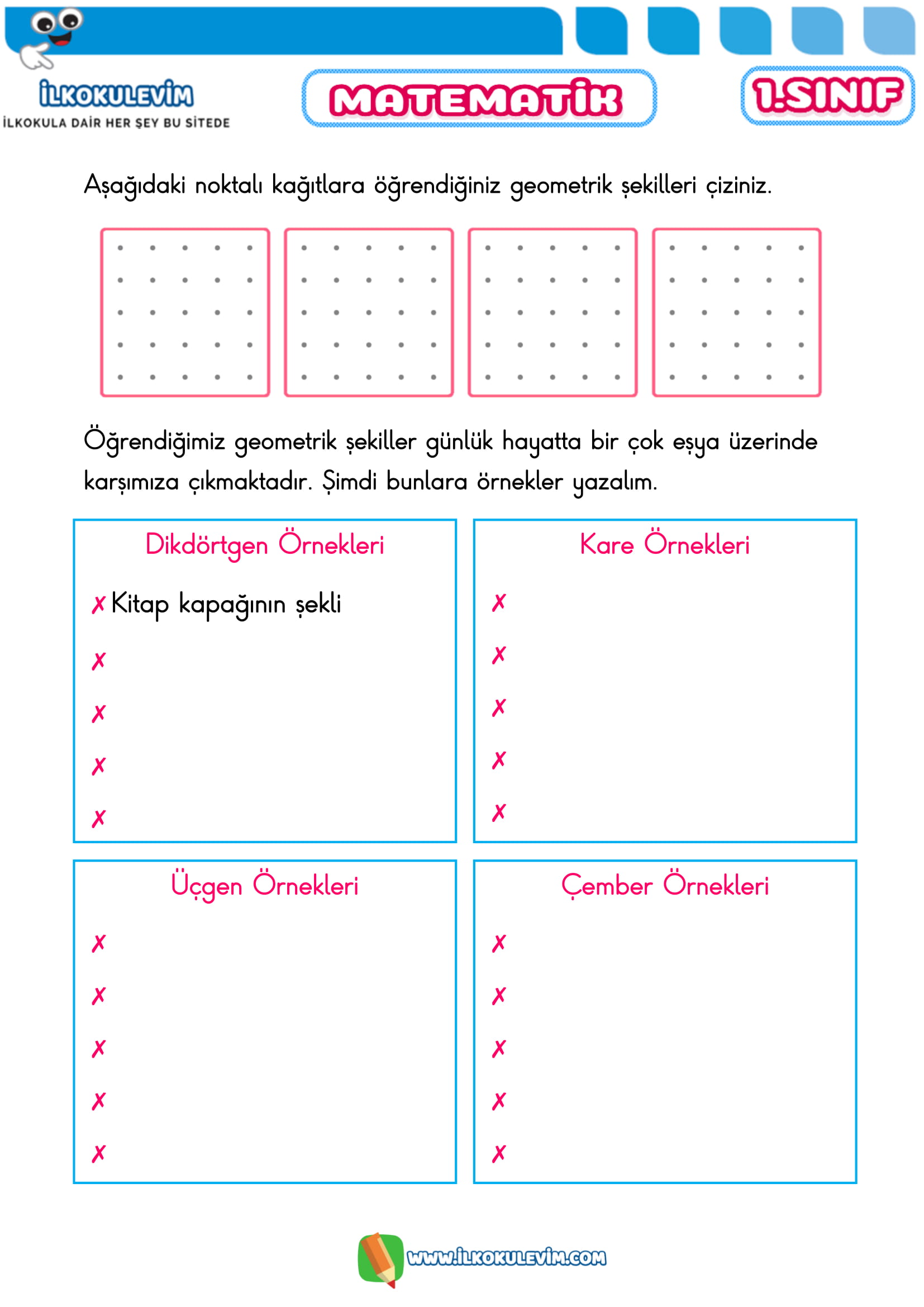 1.Sınıf 14 Nisan 2020 Hayat Bilgisi-Matematik Etkinlikleri