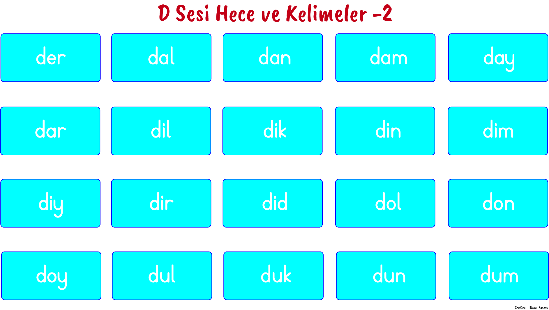 D Sesi Akıllı Tahta Gösterim Görselleri 5 Adet