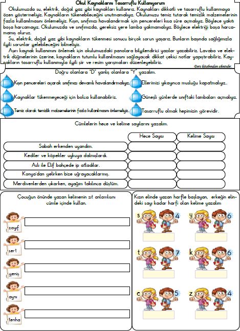 3.SINIF EV ETKİNLİĞİ 4 (9 KASIM PAZARTESİ)(ETKİLEŞİMLİ)