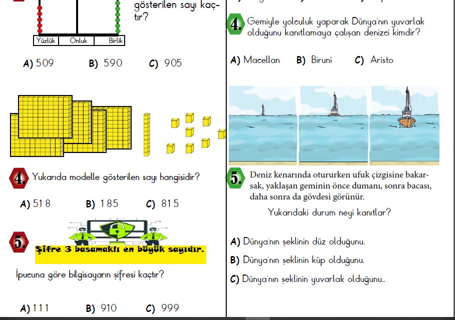 ETKİLEŞİMLİ 3.SINIF 1.KAZANIM DEĞERLENDİRME(21-25 EYLÜL)