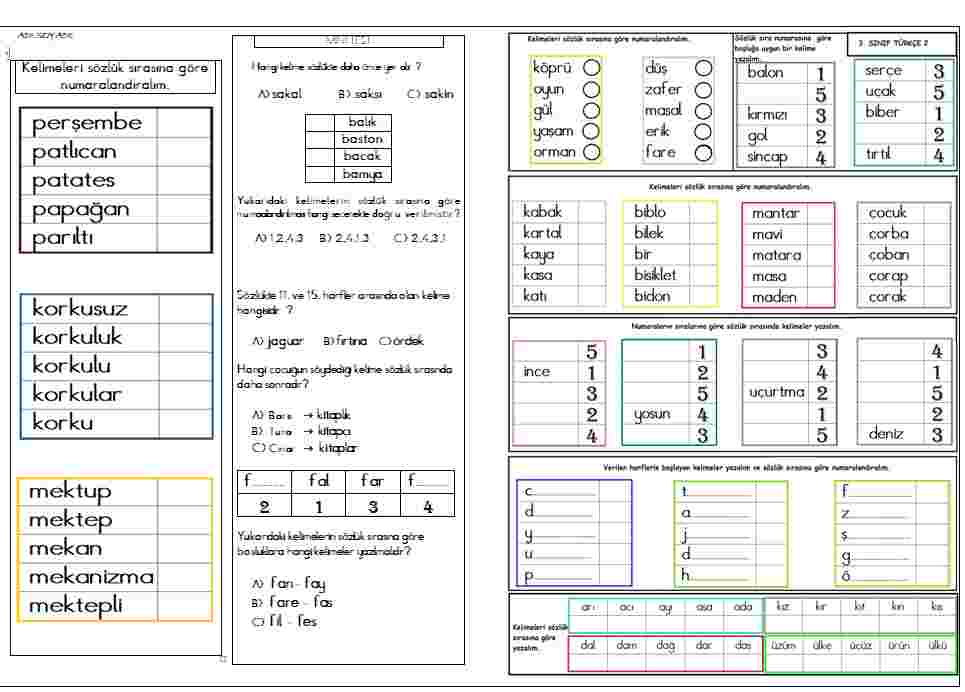 TÜRKÇE ETKİNLİK 2