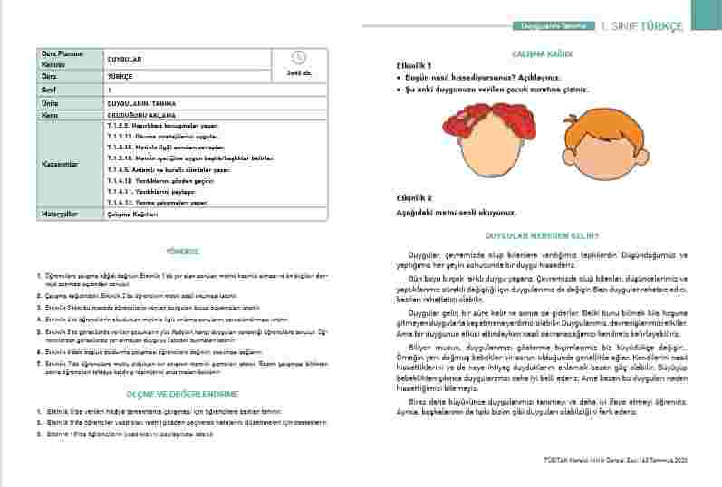 Türkçe Telafi Eğitim Kitabı(2.Sınıfa Geçenler İçin)