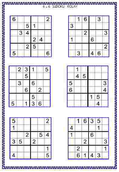 Sudoku 13 ( 6x6 )