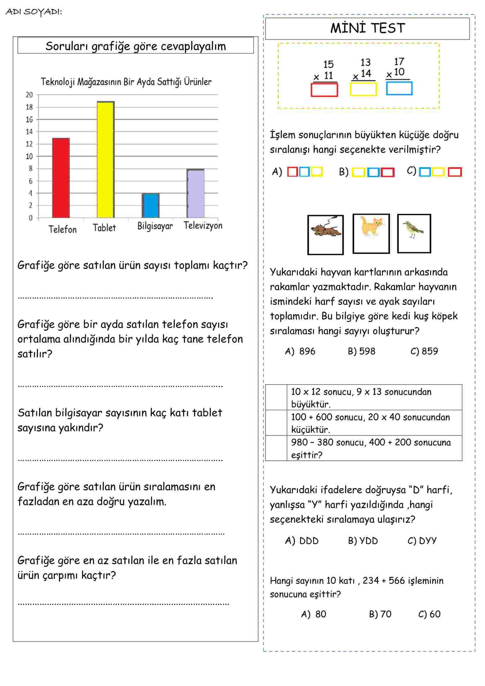 3. SINIF MATEMATİK TEKRAR 8