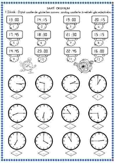 Matematik - Zamanı Ölçme - Saat 3 (Etkileşimli)