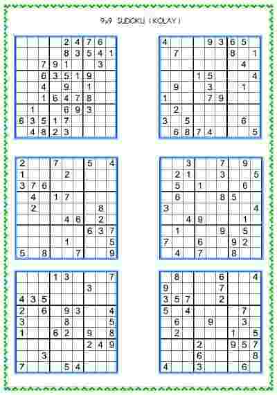 Sudoku Kolay 13  ( 9x9 )