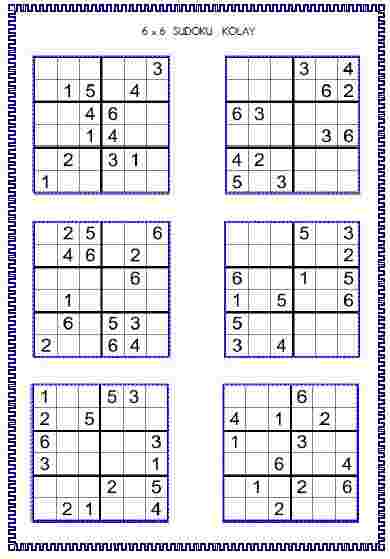 Sudoku 18 ( 6x6 )