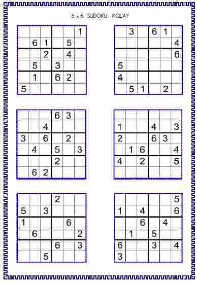Sudoku 15 ( 6x6 )