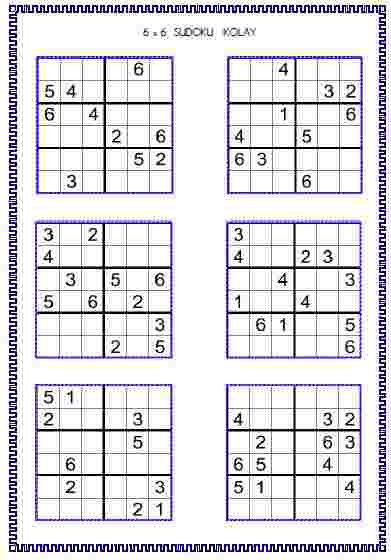 Sudoku 16 ( 6x6 )
