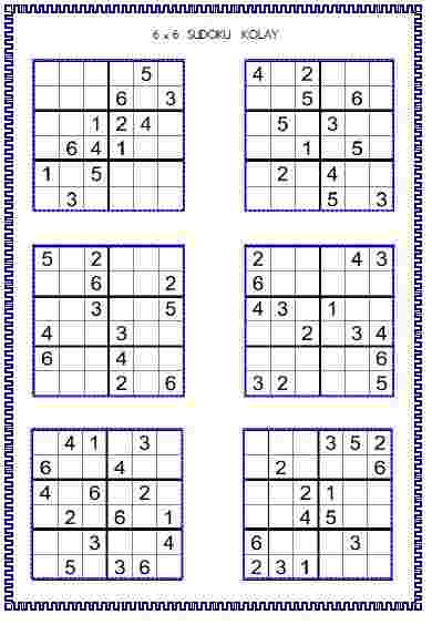 Sudoku 20 ( 6x6 )