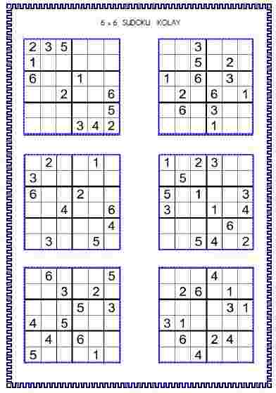 Sudoku 17 ( 6x6 )