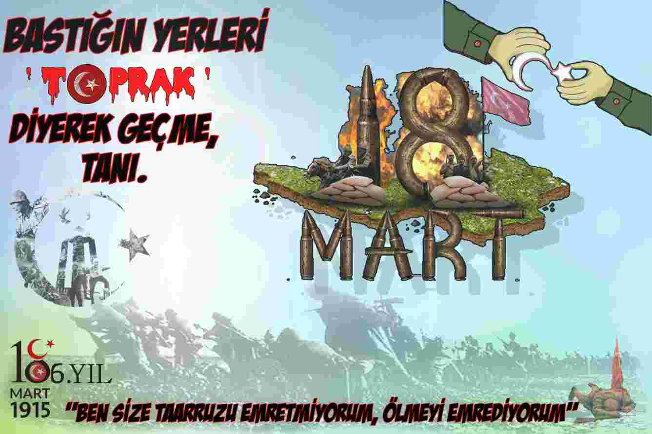18 Mart Çanakkale Zaferi Poster Çalışması - 1 (12 Parça)